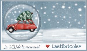 Boule de Noël 2CV de la mère Noël