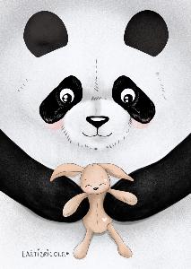 Le panda et son doudou