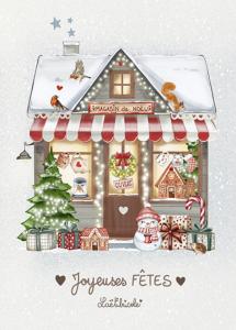 Carte magasin de Noël et Joyeuses Fêtes